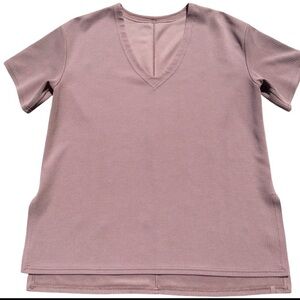 Lululemon Ribbed Softstreme Relaxed-fit Twilight Rose pink women's shirt size 6